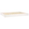 Dog Bed White 40"x29.1"x3.5" Solid Wood Pine