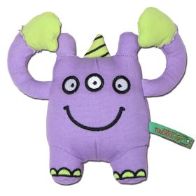 Touchdog Cartoon Three-eyed Monster Plush Dog Toy (Color: purple)